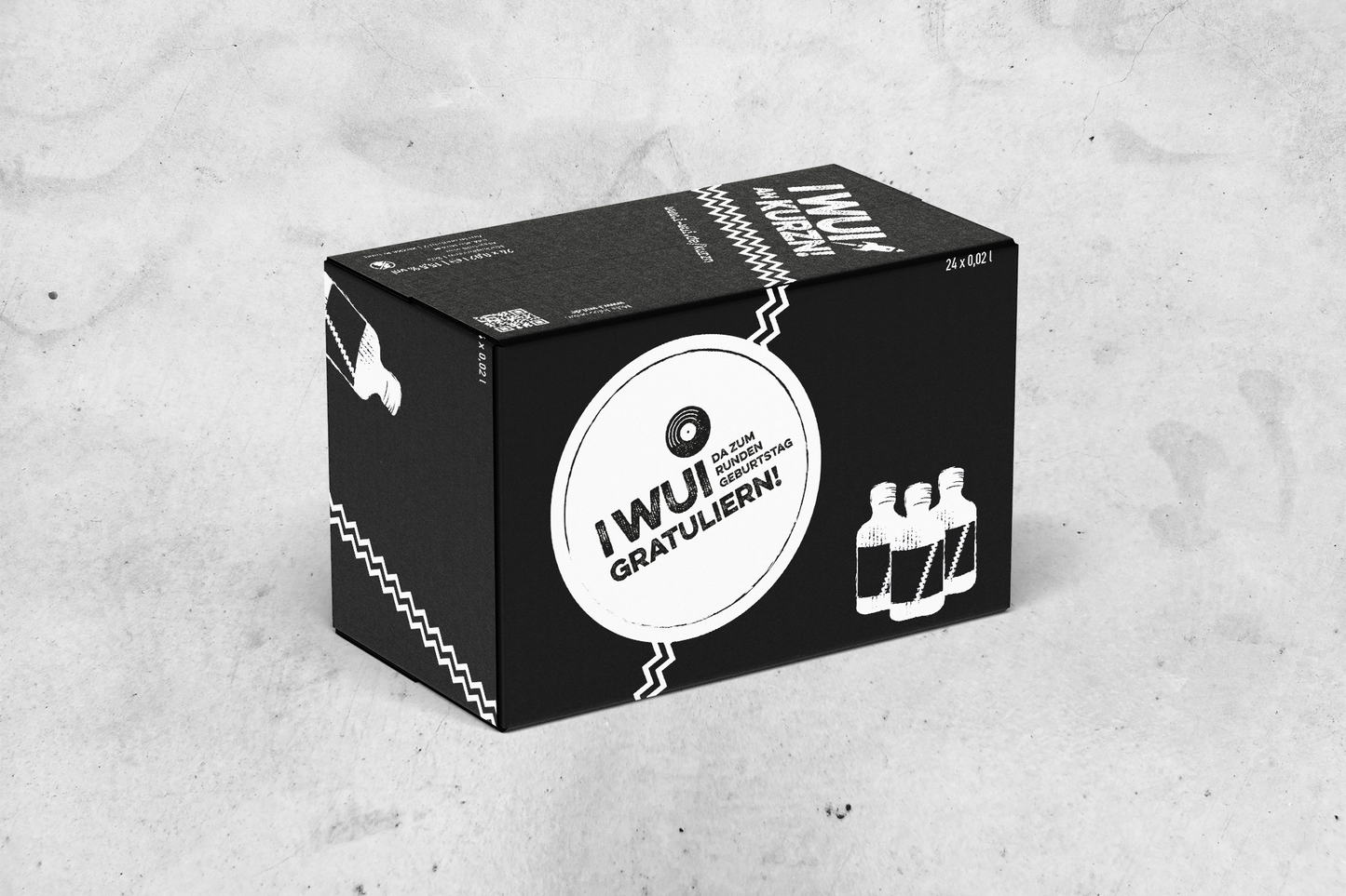Unsere I WUI Geburtstags-Geschenkboxen mit verschiedenen Sprüchen