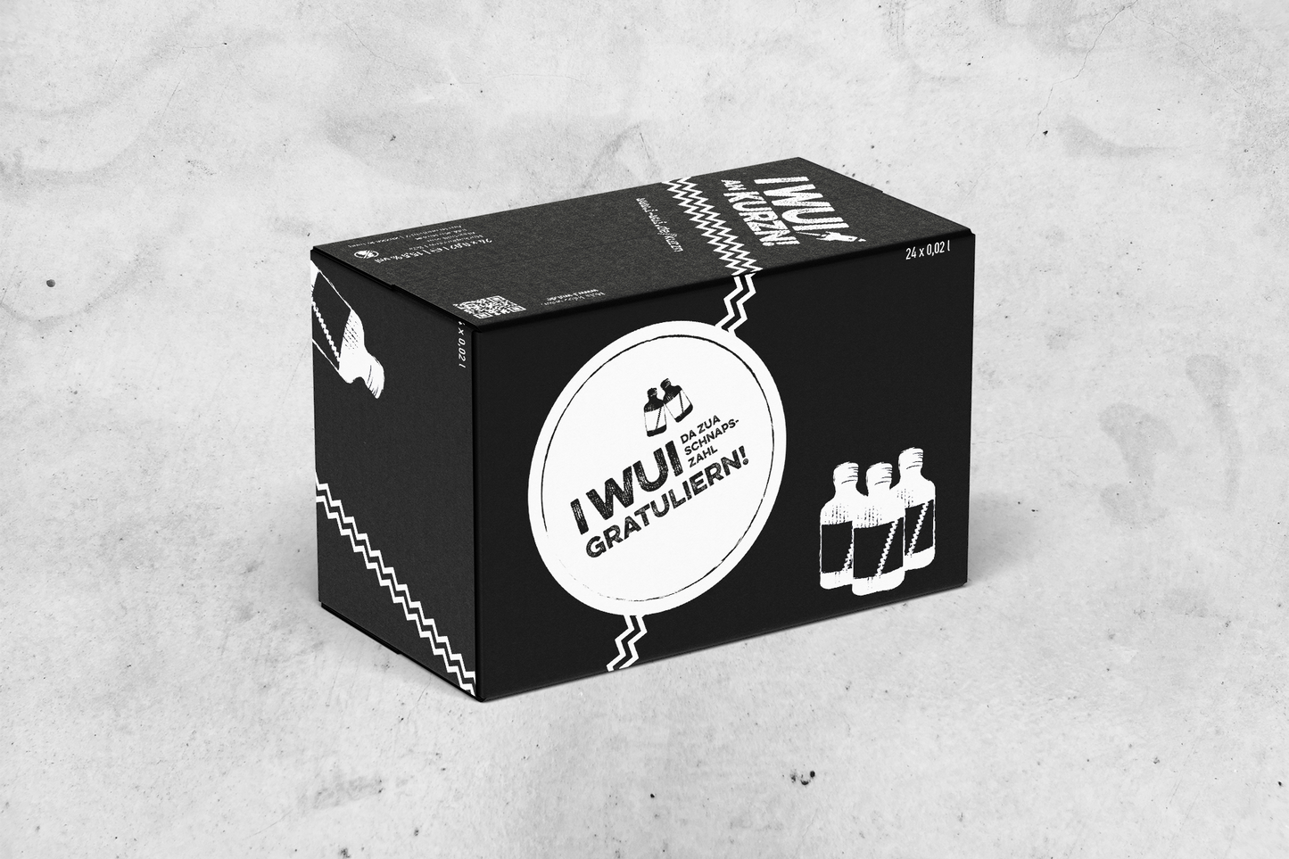 Unsere I WUI Geburtstags-Geschenkboxen mit verschiedenen Sprüchen