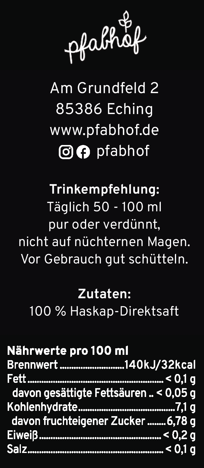 Haskap Direksaft