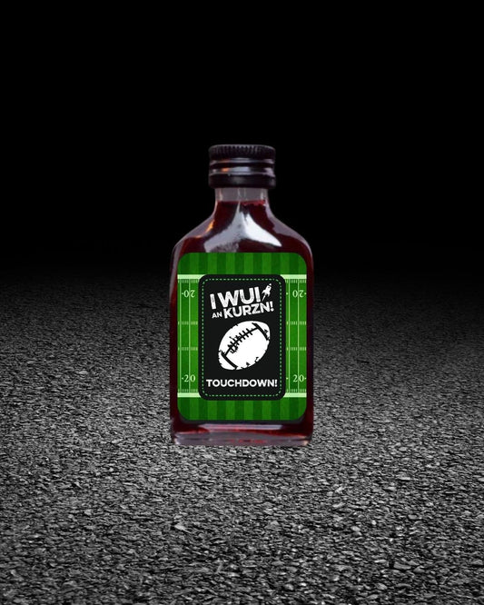 I WUI AN KURZN – Bayerischer Haskap-Likör Partyshot | 24 x 0,02 l | Touchdown Shot | Football-Fans | Game Days